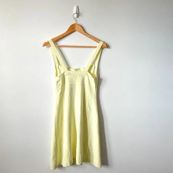 Zara Knitted Thick Strap Dress Pastel Yellow Size  Medium NWOT - Picture 5 of 8